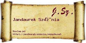 Jandaurek Szénia névjegykártya